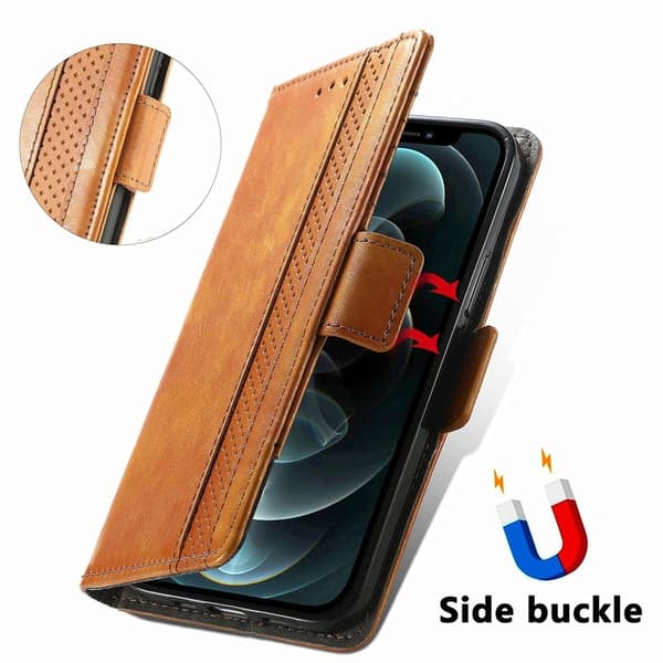 CASENEO Mobilskal till OnePlus 12 5G KonstLäder - Light Brun - RFID-Skydd