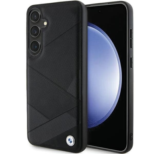 BMW Galaxy S24 Plus -puhelinkotelo Signature Crossing Line -kuvio Black