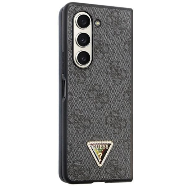 Guess Galaxy Z Fold 5 Mobilskal Läder 4G Diamond Triangle Black