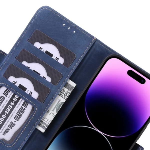 ABEEL iPhone 15 Pro -lompakkokotelo - sininen