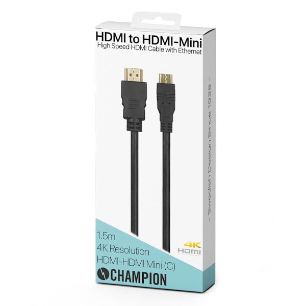 Champion HDMI-kabel Mini (A-C) 1.5m Svart