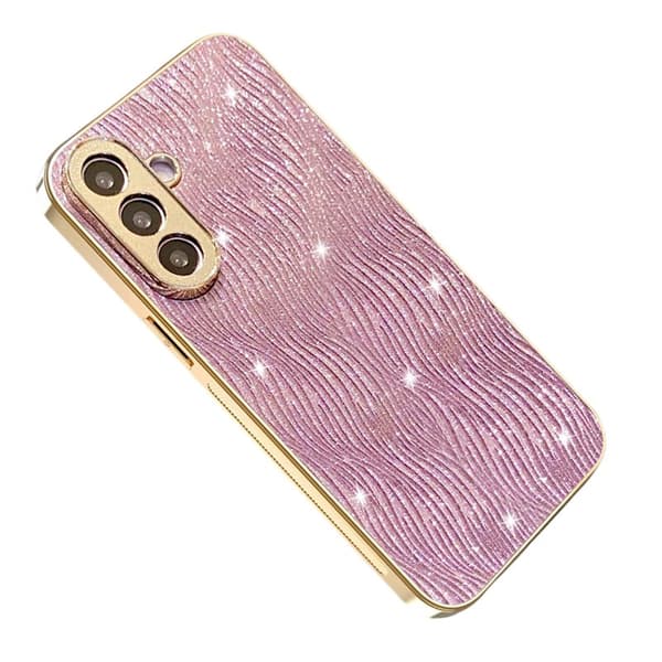 Mobilskal för Samsung Galaxy S26 Elektropolerad Textur PU + TPU - Rosa