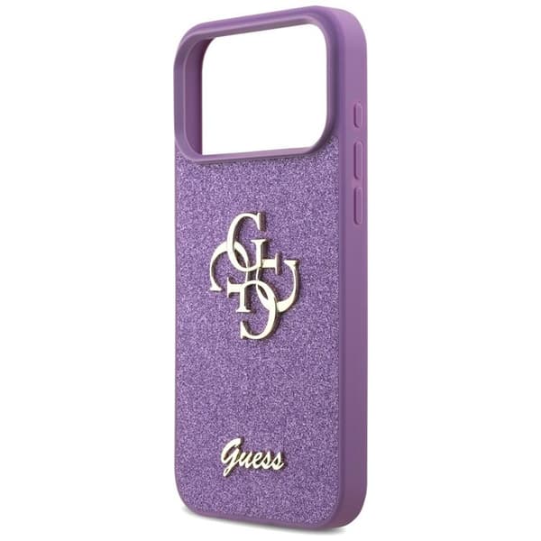 Guess Mobilskal till iPhone 17 Pro Max Fixed Glitter Big 4G - Lilac Lila
