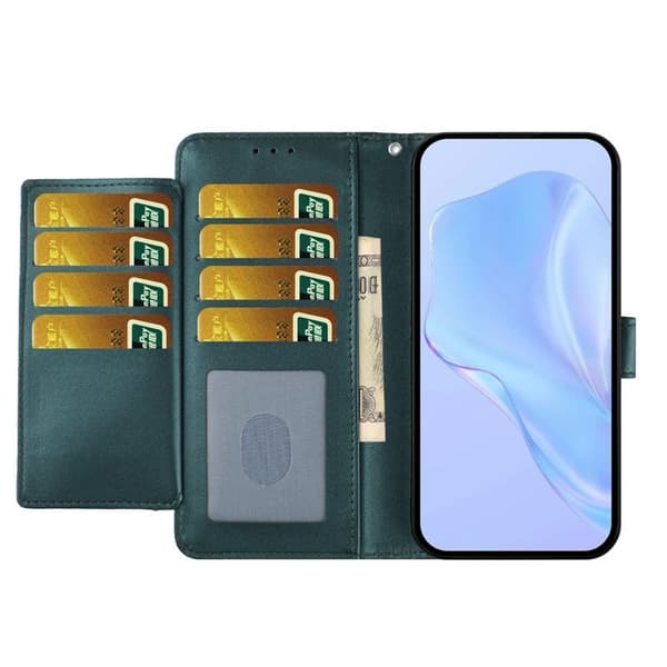 Samsung Galaxy S26 Edge Plånboksfodral Med Rem Konstläder Ställ - Grön