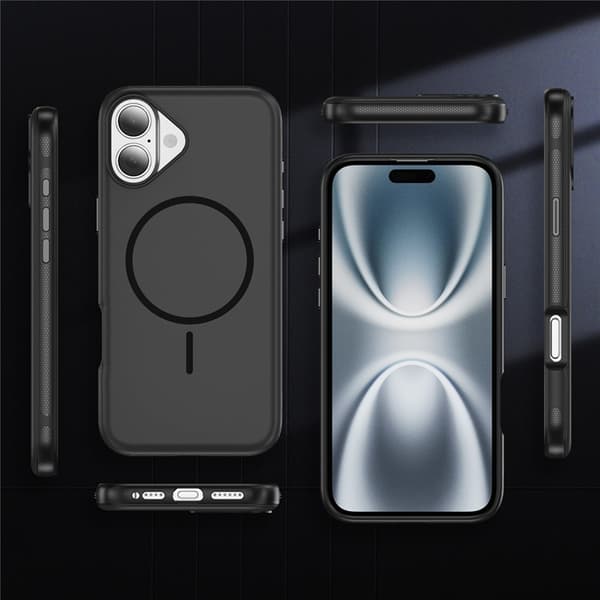 Mobilskal till iPhone 17 MagSafe PC + TPU Shockproof - Svart Svart