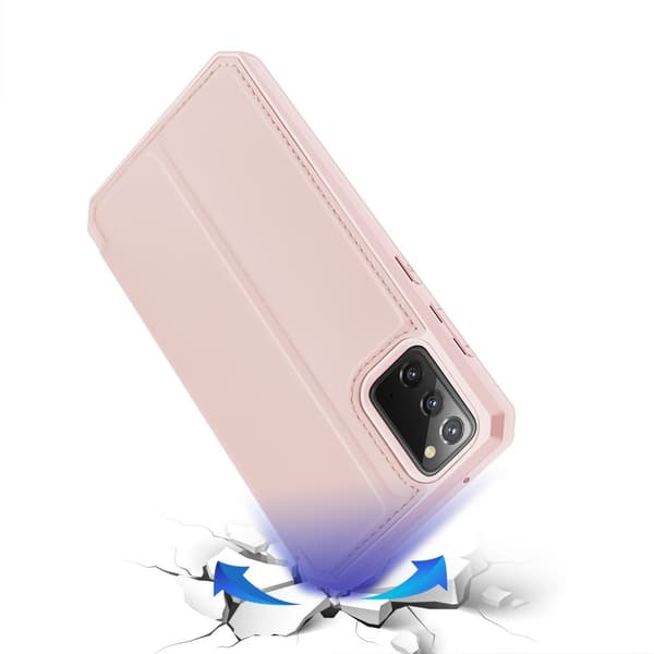 DUX DUCIS Læder Etui Til Samsung Galaxy Note 20 - Rose Gold Roséguld