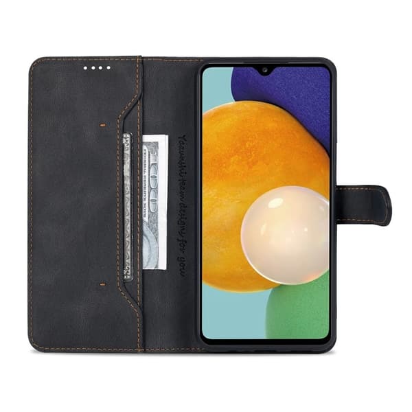 AZNS Samsung Galaxy A13 5G Plånboksfodral Konstläder - Svart