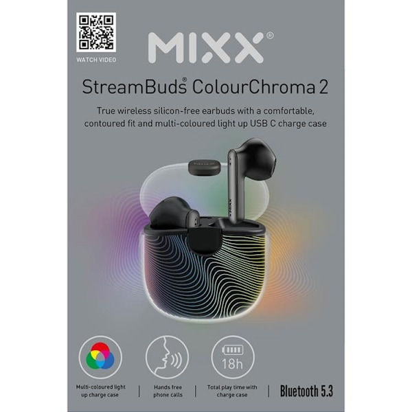 MIXX In-Ear Hörlur Colour Chroma 2 TWS - Svart Svart