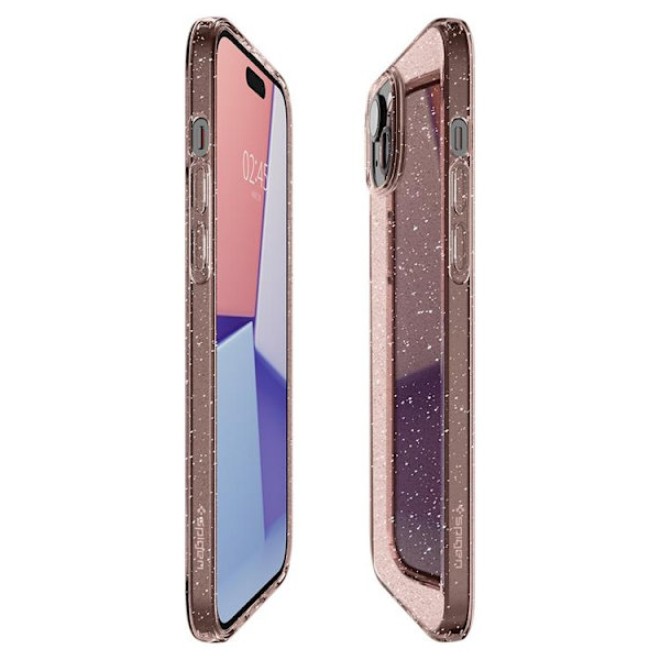 Spigen Mobilskal till iPhone 15 Plus Liquid Crystal - Rosa Rosa