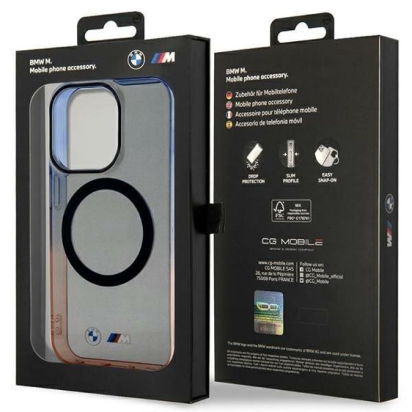BMW iPhone 14 Pro Mobile Case Magsafe Gradient Puskuri - harmaa