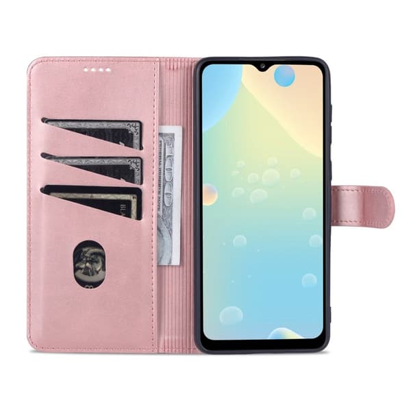 AZNS Samsung Galaxy A33 5G Plånboksfodral Konstläder - Roséguld