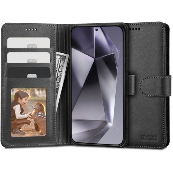 Tech-Protect Galaxy A55 5G -lompakkokotelo - musta