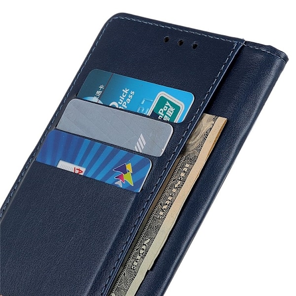 KHAZNEH Galaxy S23 Plus Plånboksfodral Stand Flip PU Läder - Blå