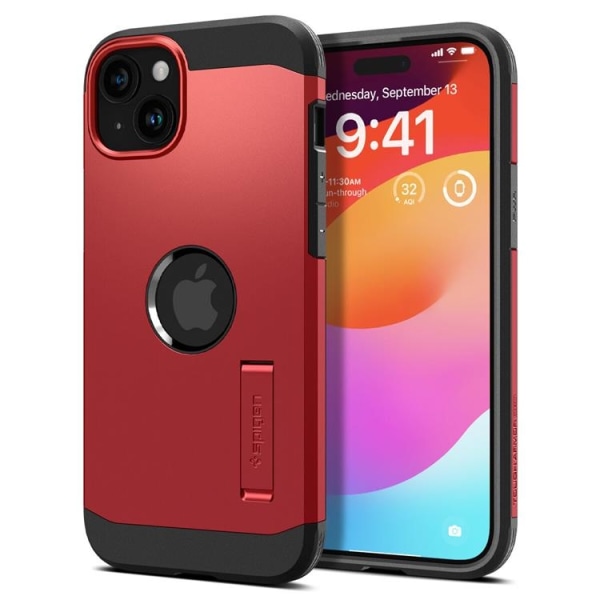 Spigen iPhone 15 Mobile Case Magsafe Tough Armour - punainen