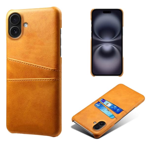 Mobilskal till iPhone 17 Korthållare Dual - Orange Orange