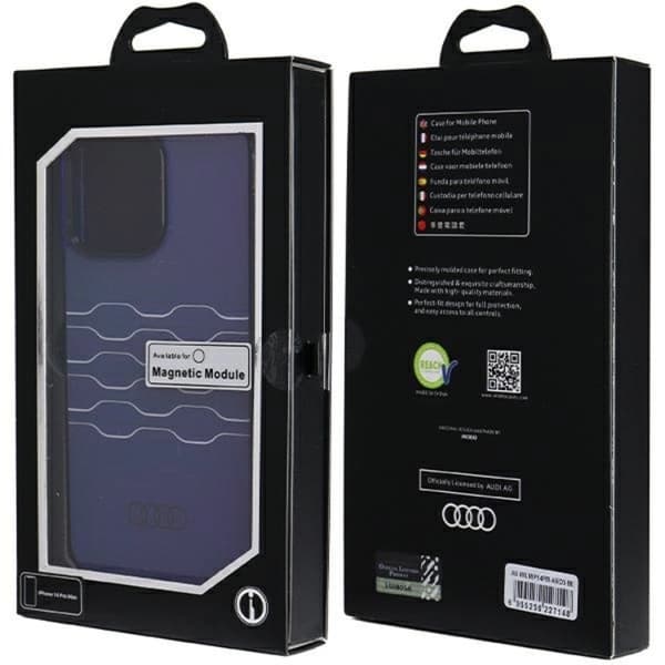 Audi iPhone 14 Pro Max -puhelinkuori Magsafe IML - Sininen Blå