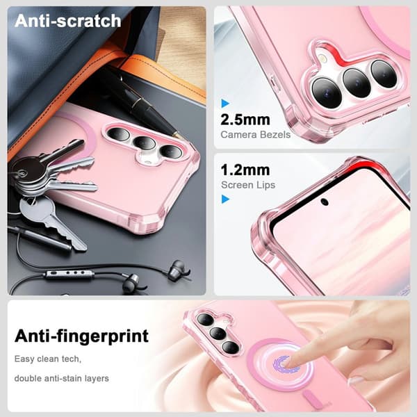 Mobilskal för Samsung Galaxy S26 Plus Magnetiskt PC + TPU - Rosa