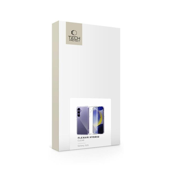Tech-Protect Telefontaske til Galaxy S25 Flexair Hybrid - Klar Transparent
