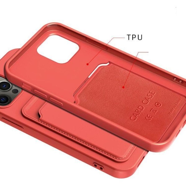 iPhone 15 Pro Max Mobilskal Korthållare Silikon - Blå
