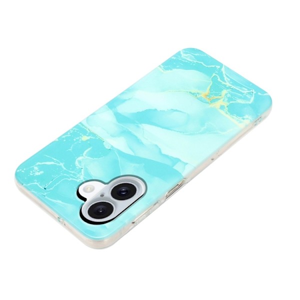 Mobilskal till iPhone 17 Marble Pattern Painted TPU - Grön Grön
