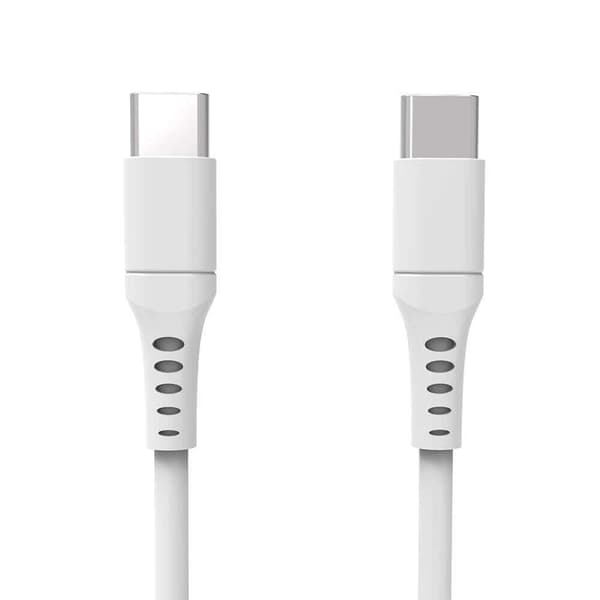 GEAR Ladekabel USB-C til USB-C 2.0 3m Hvid Rund Kabel White