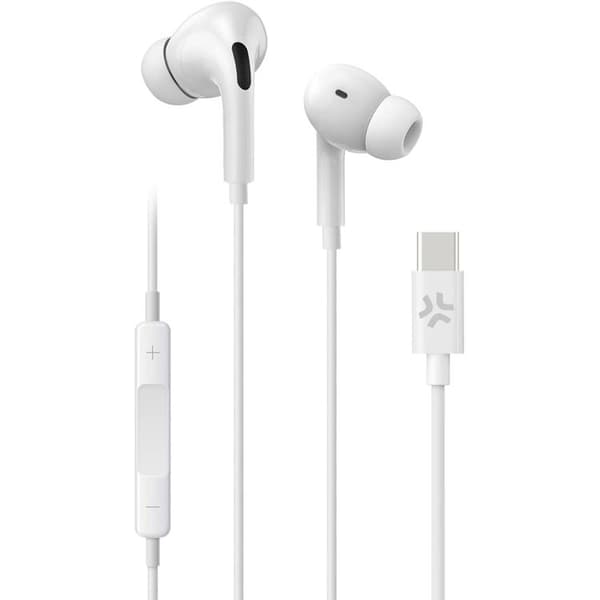 CELLY UP1200 Stereoheadset In-Ear USB-C - Vit Vit