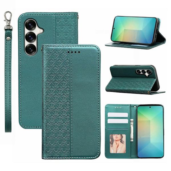 Plånboksfodral för Samsung Galaxy S26 Plus Konstläder - Grön