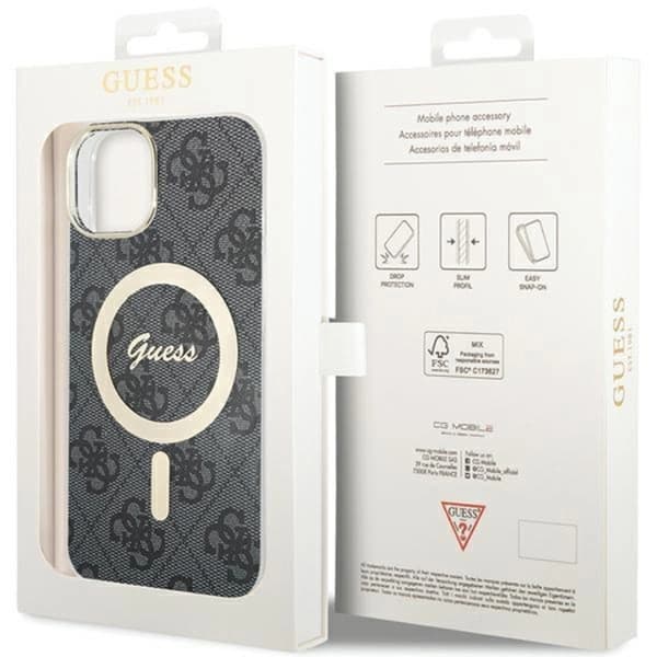 Guess Mobilskal till iPhone 15/14 Plus Magsafe - Svart Svart