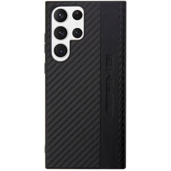 AMG Galaxy S23 Ultra Cover Carbon Stripe & Embossed - Sort