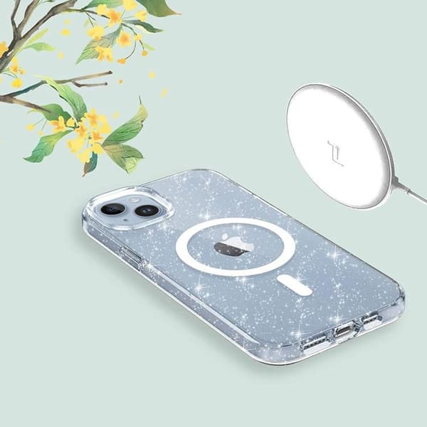 Tech-Protect Mobilskal till iPhone 15 Magsafe Flexair Hybrid Transparent