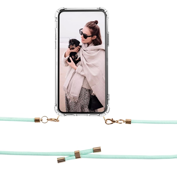 Boom iPhone 13 Pro skal med mobilhalsband- Rope Mint