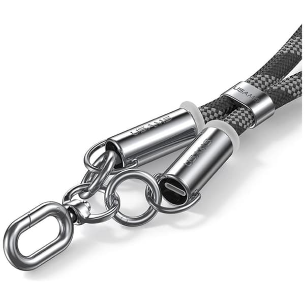 USAMS USB-C Till USB-C Kabel 60W 1.2m Lanyard - Svart Svart
