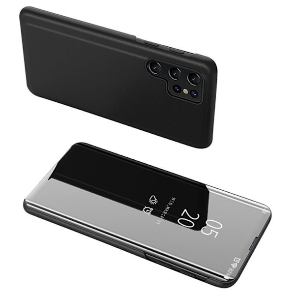 Galaxy S24 Fodral Clear View med Flap - Svart Svart