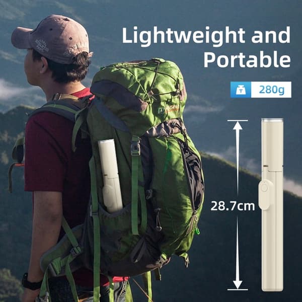 Tech-Protect Bluetooth Selfie Stick Tripod - Beige Beige
