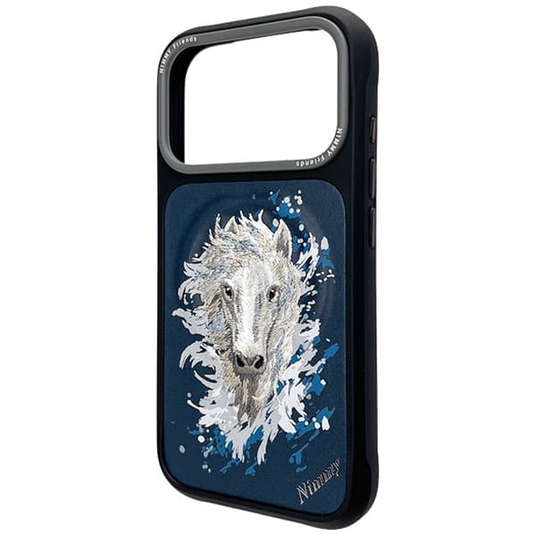 Nimmy Mobilskal För iPhone 17 Pro MagSafe Horse - Marinblå Blå