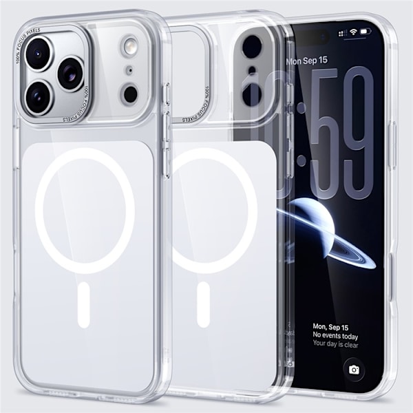 Mobilskal till iPhone 17 Pro Max MagSafe TPU Acrylic - Silver Silver