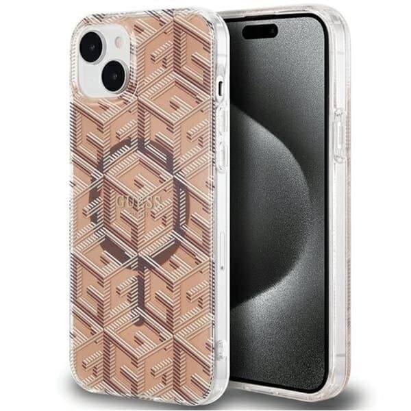 Guess Mobilskal till iPhone 15/14 Plus Magsafe IML GCube - Brun Brun