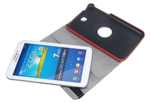 Roterende rustningsetui til Samsung Galaxy Tab 3 7.0 P3200 - (Rød) Red