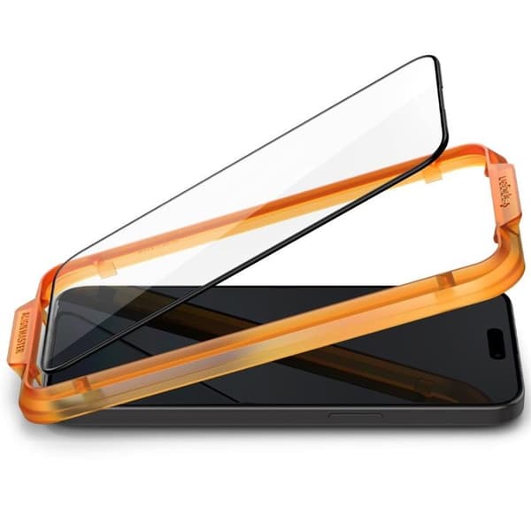 [2-Pack] Spigen iPhone 15 Hærdet Glas Skærmbeskytter - Sort Black