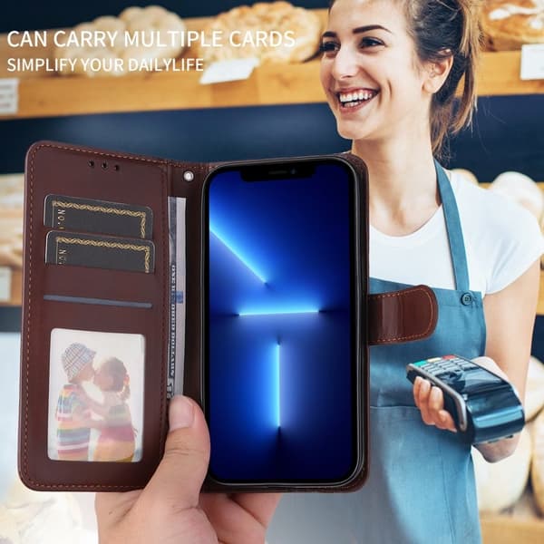 Oppo Find X9 Pro 5G Plånboksfodral Konstläder - Brun