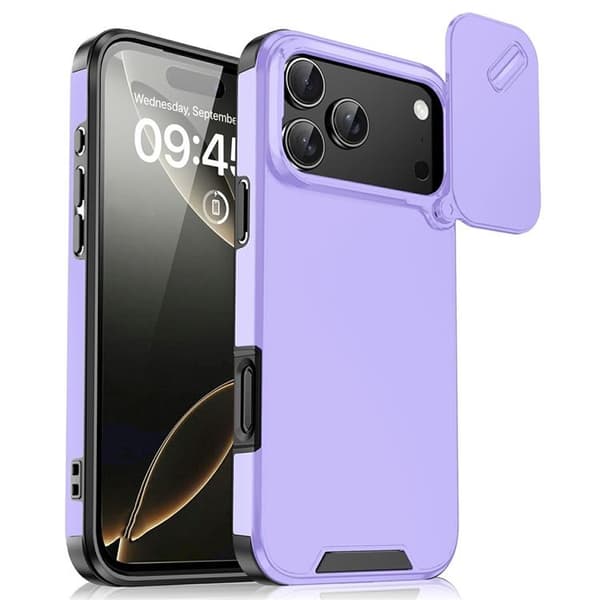 Mobilskal till iPhone 17 Pro Max Slide Kamera - Lila Lila