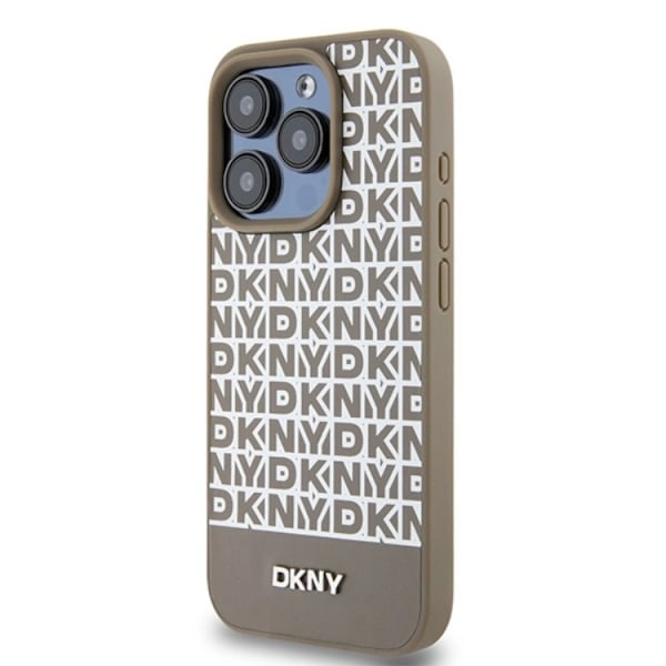DKNY iPhone 15 Pro Mobilskal Magsafe Läder Printed Pattern