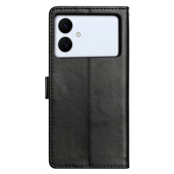Samsung Galaxy S26 Edge Plånboksfodral Ställ Konstläder - Svart