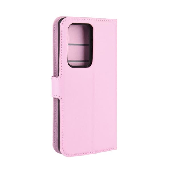 Litchi Plånboksfodral till Huawei P40 - Rosa Pink
