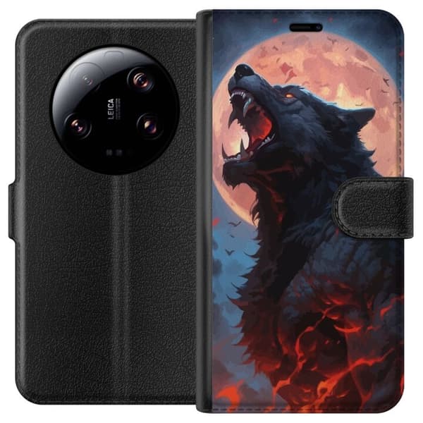 Plånboksfodral till Xiaomi 13 Ultra med Ylande varg