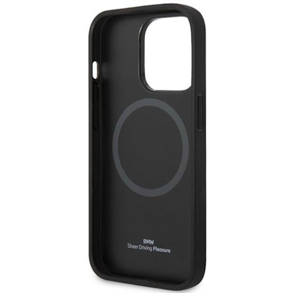 BMW iPhone 14 Pro Max Mobilskal Magsafe Läder Seats Pattern