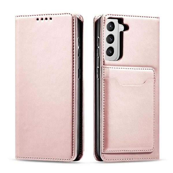 Galaxy S22 Plus Plånboksfodral Magnet Stand - Rosa