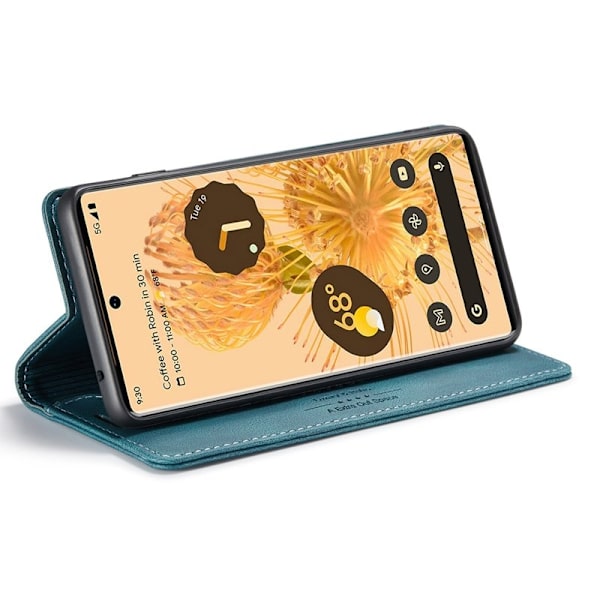 AUTSPACE A01 Plånboksfodral för Google Pixel 6 Pro Konstläder - Blå