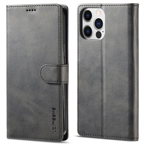 LC.IMEEKE Plånboksfodral iPhone 15 Pro Konstläder - Svart