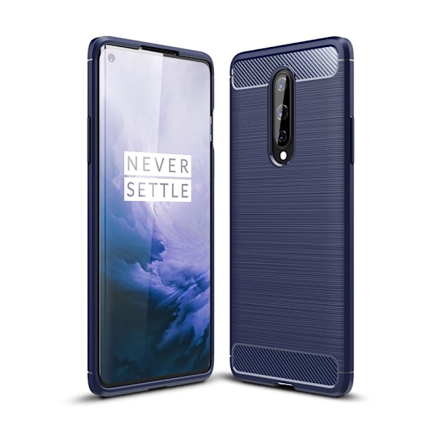 Carbon Fibre Skal OnePlus 8 - Blå Blå